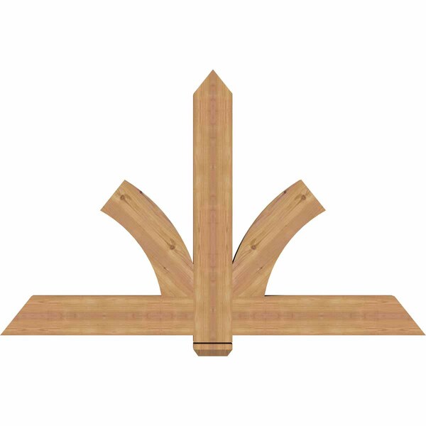 Ekena Millwork Redmond Smooth Timber Gable Bracket, Western Red Cedar, 60"W x 38"H x 3 1/2"D x 5 1/2"F, 15/12 Pitch GBW060X38X0406RED00SWR - main